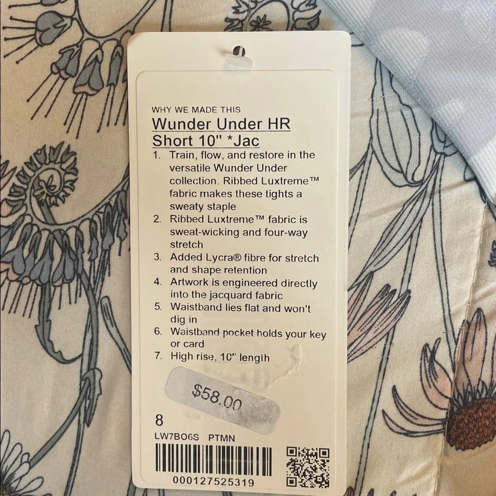 Lululemon wunder under HR  Camo Bike Shorts